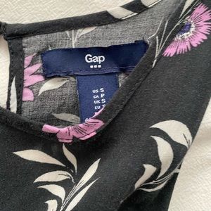Gap tank top, black with purple flowers